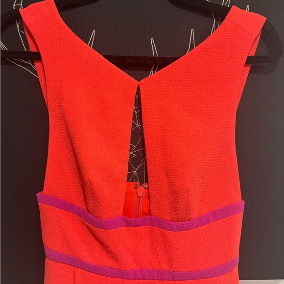 BCBGMaxAzria Vibrant Orange and Purple Maxi Dress - Picture 5 of 14